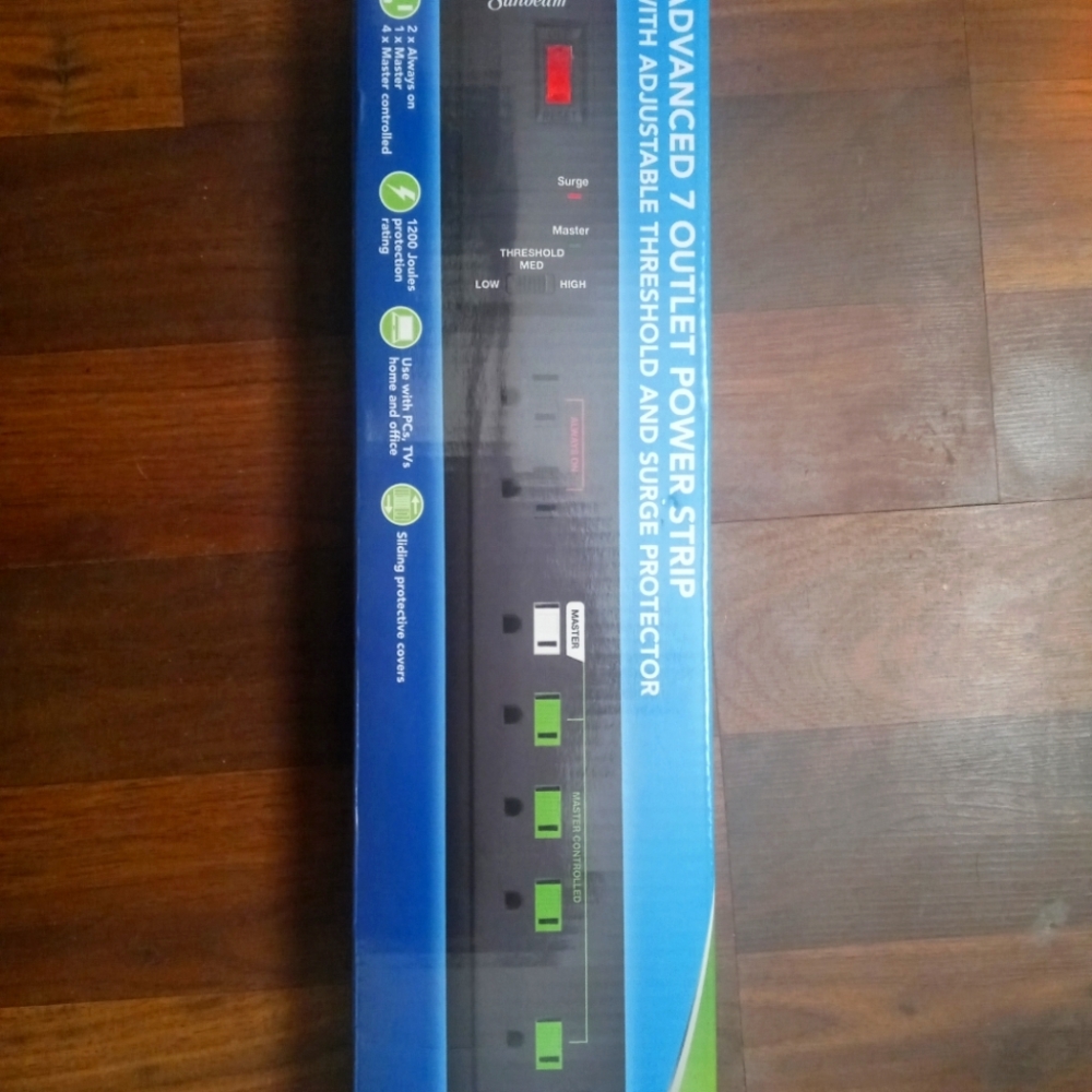 Sunbeam surge protector multi outlet